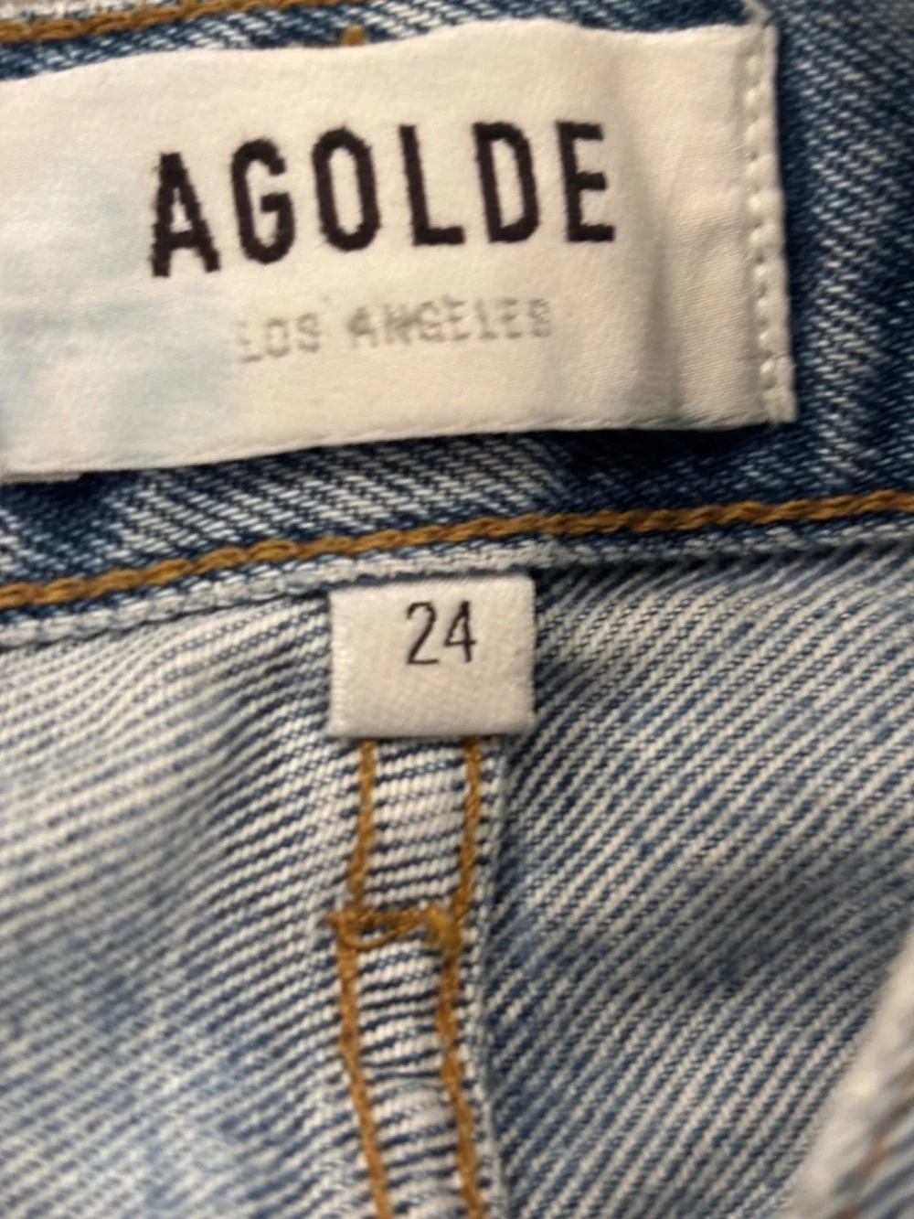 Agolde Parker High Rise Cutoff Distressed Denim Shorts Swapmeet Womens 24